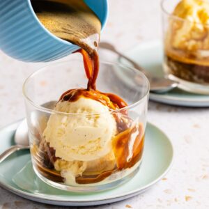 Affogato (Espresso over Vanilla ice cream)