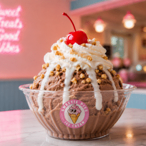CMP (Chocolate Marshmallow Peanut Soft Serve Sundae)
